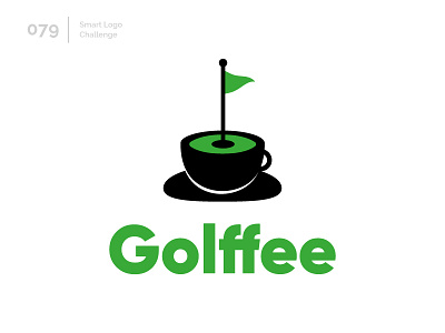 79/100 Daily Smart Logo Challenge 100 day challenge 100 day project abstract cafe coffee golf golf course logo logo challenge modern