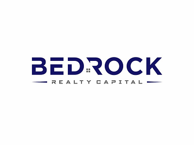 Bedrock Logo Concept branding design flat icon logo typography