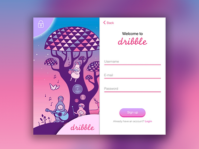 Daily UI 001 -Sign up- app branding dailyui design dribbble ui ux