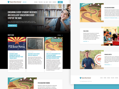 Expect More Arizona Homepage Updates bebas clientwork education nonprofit wordpress