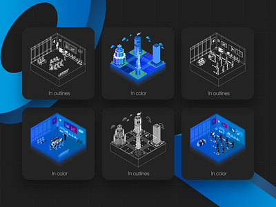 Isometric illustrations for fintech product banking branding branding design corporate identity design crypto extej finance fintech graphic design identity illustration interface isometric design landing page product product branding saas startup ui web design