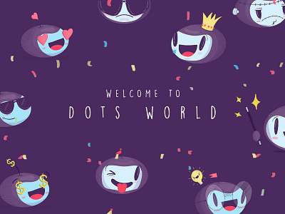 Welcome to Dots World ball cartoon case study character character design dot dots world illustration mascot project management shapes shortcut