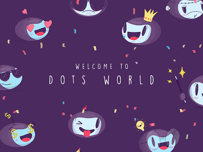 Welcome to Dots World ball cartoon case study character character design dot dots world illustration mascot project management shapes shortcut