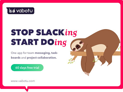 Stop Slacking Start Doing 3 banner ad concept ad digital ad typography ui