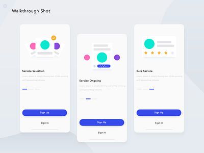 Walkthrough Shot app art branding clean concept design flat graphic design icon illustration ios iphone lettering minimal mobile type typography ui ux vector