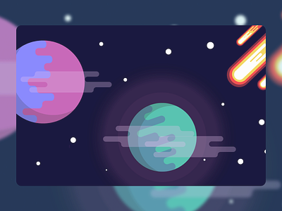 My Universe design gradient illustrator meteor planet sky space stars universe