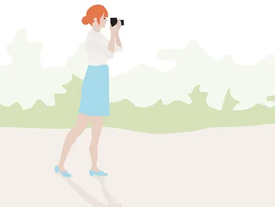 Life Of The Sea beach design girl graphic illustration photographer sea vector