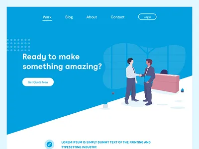 Comapny Webpage Concept animation branding clean color cover design design ecommerce ecommerce design flat icon illustration landing page logo minimal typography ui ux vector web website
