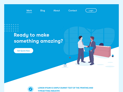 Comapny Webpage Concept animation branding clean color cover design design ecommerce ecommerce design flat icon illustration landing page logo minimal typography ui ux vector web website