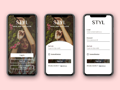 Daily UI Challenge #001 Sign Up app challenge dailyui design fashion sign up sketch app