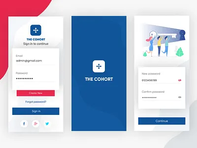 Login & splash screen app design illustration modern logo ui design ux