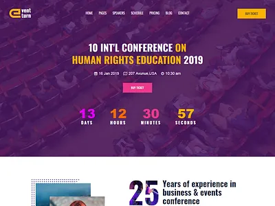 Eventturn - Responsive Events and Conference WordPress Theme conferences course courses event events events conferences exhibition landing page marketing meeting schedule seminar speakers webinar
