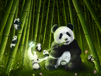 pandas design illustration