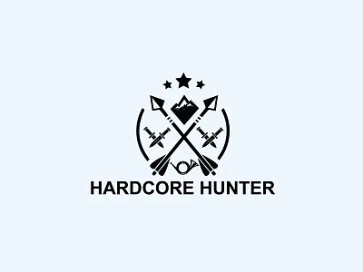 Hardcore Hunter Logo | Custom Logo ai brand custom logo design eye catching flat graphic icon icons identity illustration illustrator logo logo design minimal logo modern logo professional logo vector