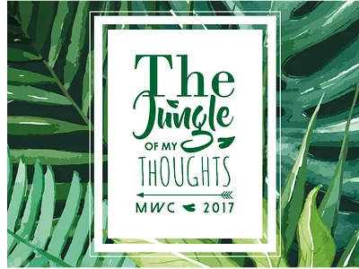 The Jungle Of My Thoughts branding creative creative design design digital idea illustration jungle jungle book mwc notebook technology the jungle of my thoughts thoughts typo typodesign typography vector