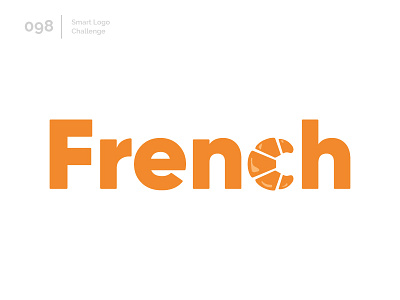 98/100 Daily Smart Logo Challenge 100 day challenge 100 day project abstract breakfast croissant french letter letterform letters logo logo challenge modern wordmark