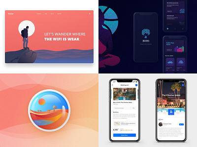 2018 2d android app app concept app design branding design flat hero homepage icons illustration ios iphone logo ui ux vector wallpaper website