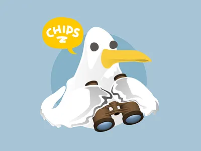 Brighton Folk - seagull illustrations design illustration vector