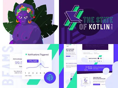 Year In Review 2018 illustration purple era top 4 shots ui vector year in review