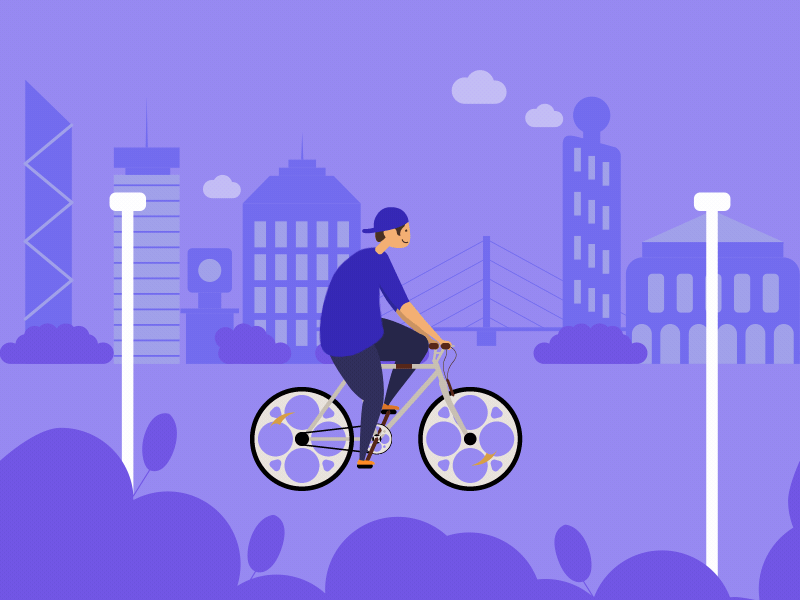 Cyclist ui 动画 图标 平面 插图 设计