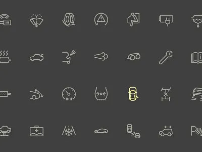 Little bit of Car dashboard iconset car dashboard icon icons icons set outline vector
