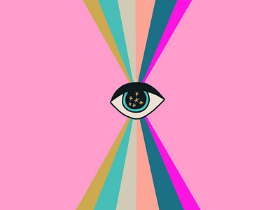 Psychedelic Instagram Hightlight Cover brand identity branding digital art evil eye eye iconography icons illustration illustrator instagram logo design pink procreate app rainbow sacred geometry social media design stars