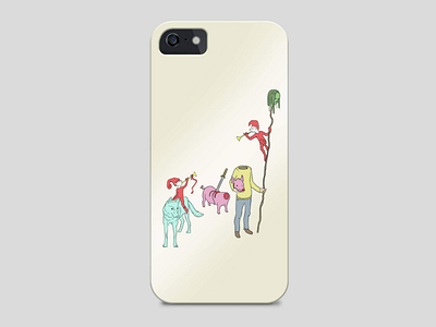 Worst case scenario 2d characterdesign christmas design horror illustration minimal mobilecase wolf