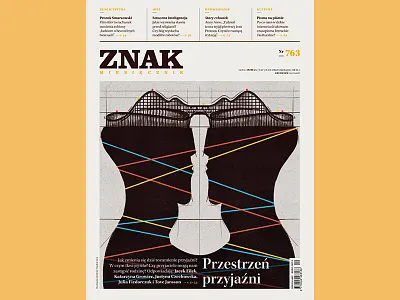 Znak Miesięcznik_12_2018 cover design editorial illustration lettering print typography