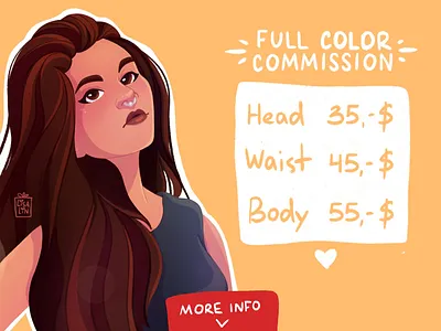 Commissions OPEN! Full color art branding cartoon cartoon character cg character character design commission concept cute design fantasy girl illustration ios modern portrait procreate sketch ui