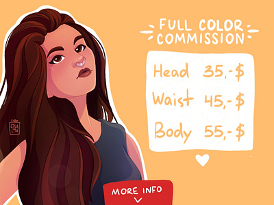 Commissions OPEN! Full color art branding cartoon cartoon character cg character character design commission concept cute design fantasy girl illustration ios modern portrait procreate sketch ui
