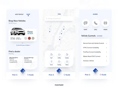 FordPass Redesign - Part 2 app blue cars clean ford ford app ford pass fordpass interface redesign redesigned ui ui interface ux vehicle vehicle app