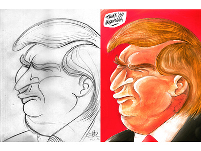Disgusting Trump acrylic paint character art characterdesign comicart draw illustration illustration art pencil drawing trump