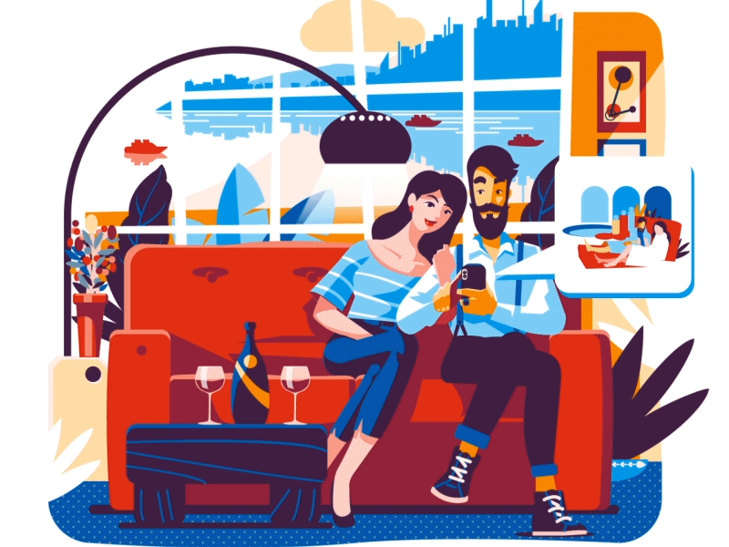 Tranquil ADV - illustration by David Sossella adobe after effects animation animation 2d animation after effects app character character animation character art david sossella davidsossella digital illustration vector