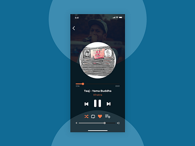 Dark themed music player for mobile. adobe xd app dark app design mobile app mobile app design music player music player app music player ui ui ui ux ui ux design ui desgin ux