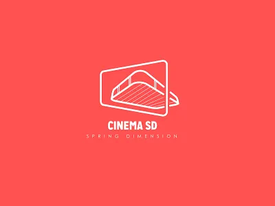 Cinema SD coral graphic design illustration logo logo design mattress