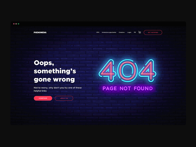 Error, 404 404 404 error 404 error page animation branding design neon page not found ui web