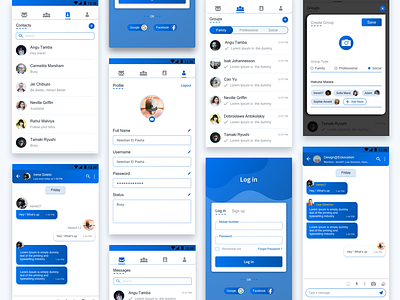 Chat App app design icon illustration minimal sketch typography ui ux