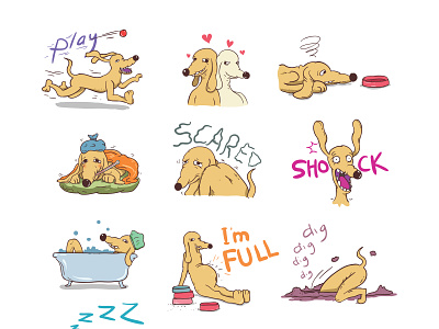 My Dog My Family activity animal background bone bowl brown cartoon character childish children collection cute dog dog sleeping dogs dogs playing dogs running drawing element everyday