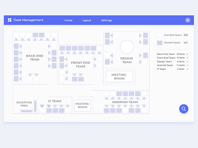 Office Desk Management Dashboard concept adobe dashboard design design ui ui ux design web xd