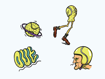 Tennis Fan #2 art athelete champion championship cup design icon illustration sticker tennis tennis ball