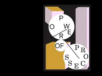 power abstract geometic poster simple