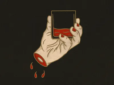 Vices anatomy blood glas halftone hand tattoo traditional traditional tattoo vice whiskey