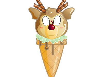 Deer animals deer design doe holiday illustration vector