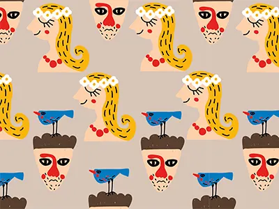 he she design illustration pattern vector