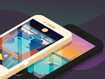 Isometric iPhone Mockup color free gradient inspiration iphone isometric mockup palette screenshot tutorial