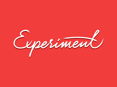 Experiment calligraphy custom experiment hand written lettering script vector