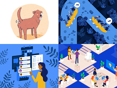 Top 4 2018 branding cute design digital painting flat design illustration leadership top42018 top4shots top4shots2018 ui vector