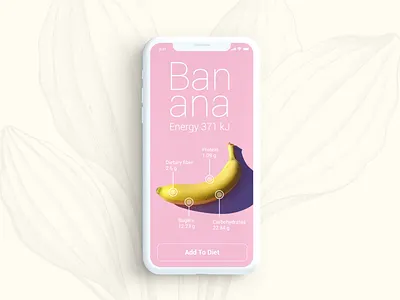 Banana app clean design iphone minimal ui vector