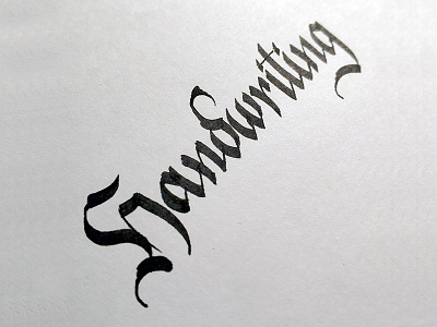 Handwriting calligraphy gothic hand writing