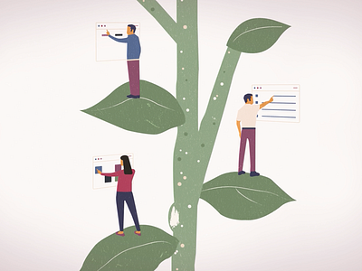 GROW Model design flat design illustration illustrator plant vector